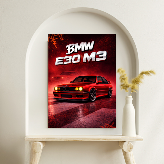 BMW E30 RED ART